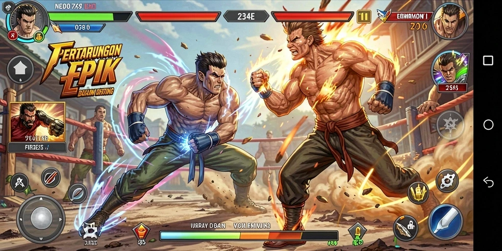 Screenshot dari gameplay 234E yang menegangkan dan penuh aksi.