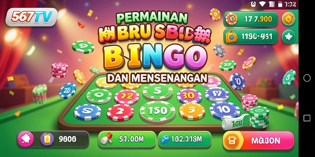 Screenshot gameplay dari 567TV menampilkan suasana Bingo yang seru.