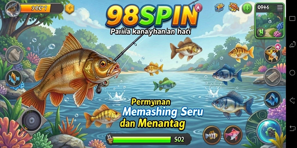 Screenshot menampilkan gameplay memancing yang menarik di 98SPIN.