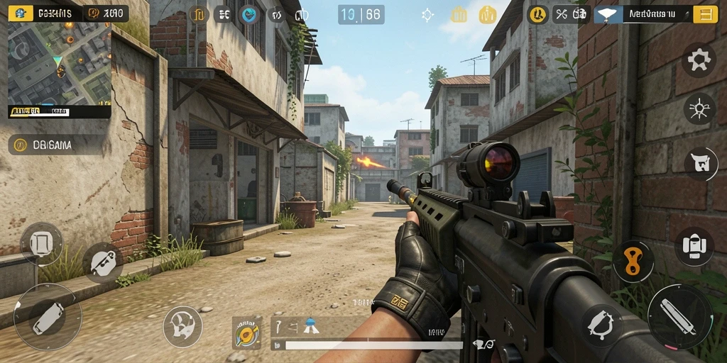 Screenshot utama <strong>CANVA168</strong> menampilkan aksi seru dalam pertempuran FPS.