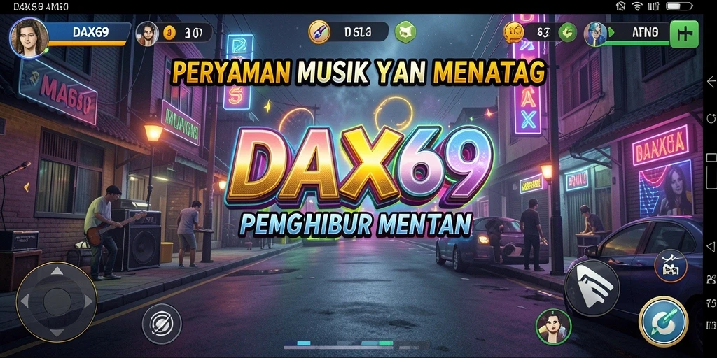 Tampilan gameplay DAX69 yang menarik dengan berbagai aksi musik.