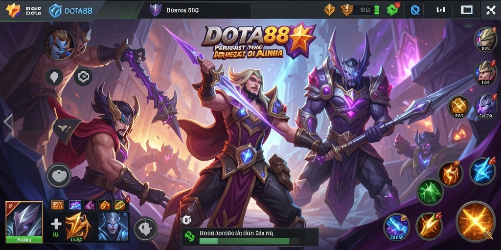 Gameplay DOTA88 menunjukkan pertempuran seru dan aksi yang mendebarkan.