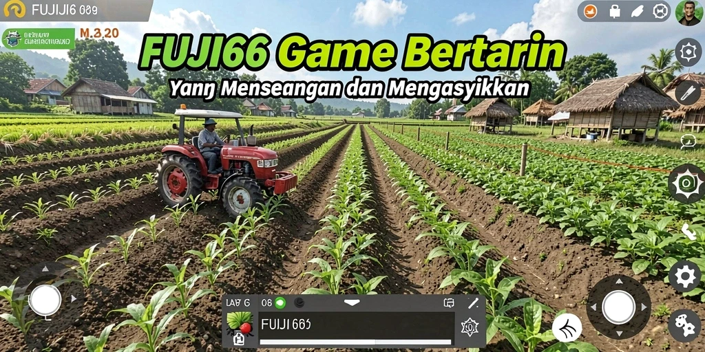 Gameplay menakjubkan saat bertani di FUJI66 dengan berbagai tanaman.