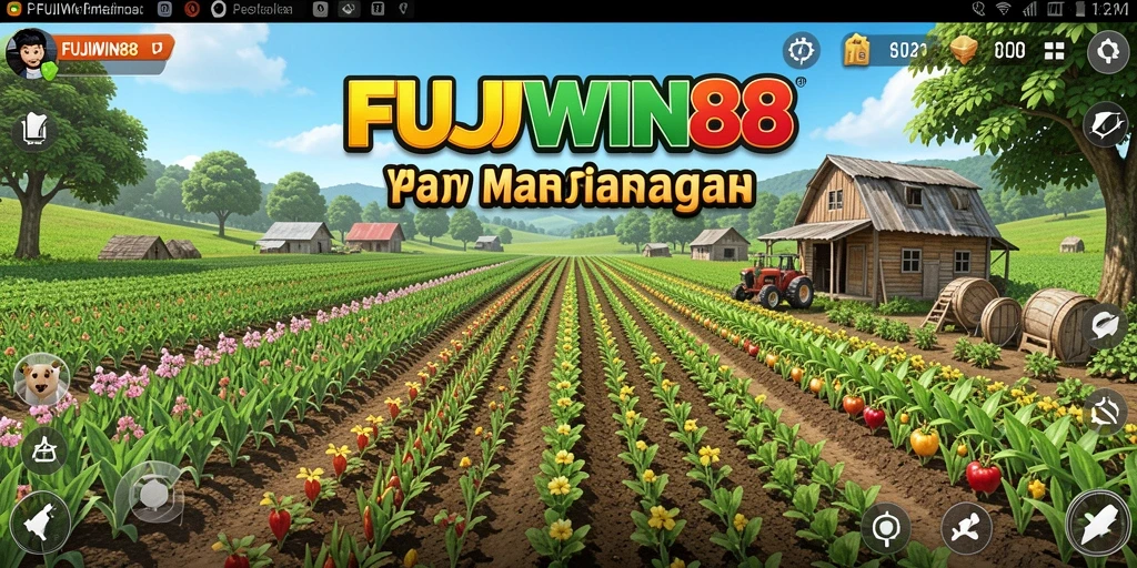 Screenshot menunjukkan gameplay seru dalam mengelola kebun di FUJIWIN88.