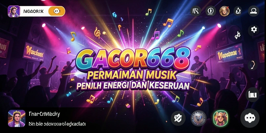Tampilan utama GACOR668 menampilkan gameplay musik yang seru.