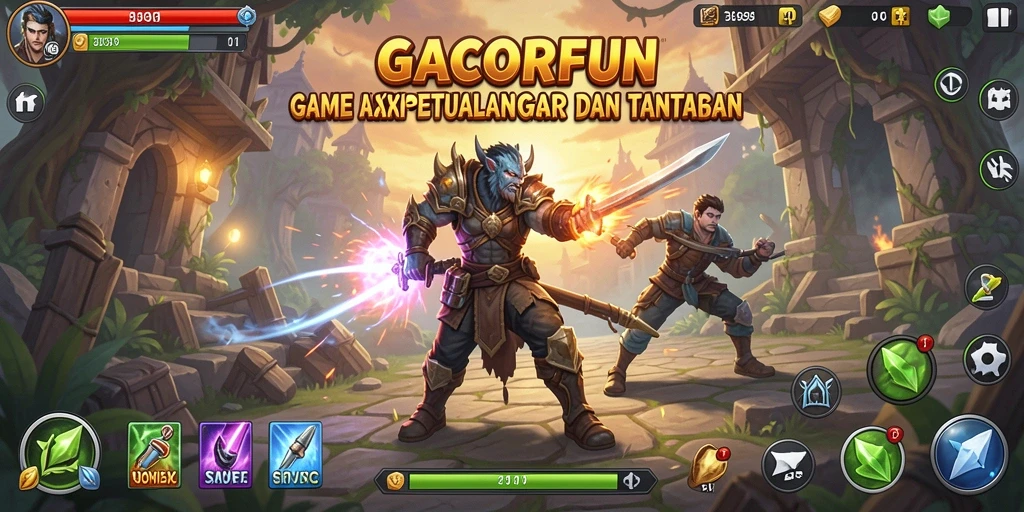Tampilan gameplay GACORFUN yang mendebarkan dan penuh aksi.