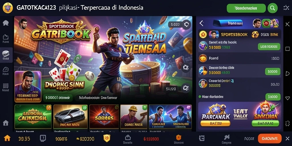 Tampilan dalam aplikasi GATOTKACA123 saat bertaruh di Sportsbook.