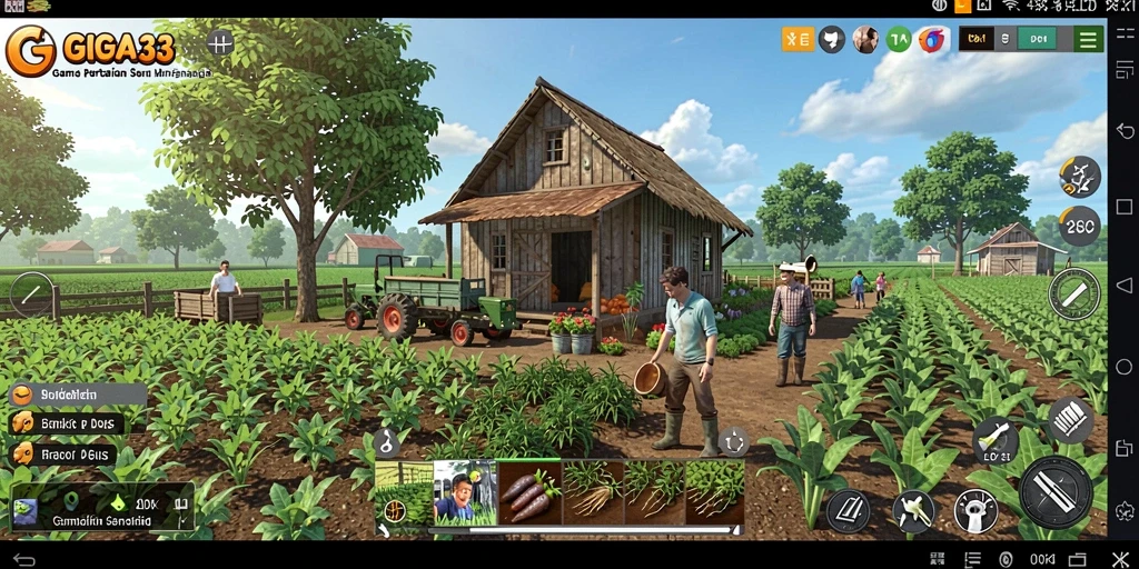 Screenshot menampilkan gameplay pertanian yang seru di GIGA33.