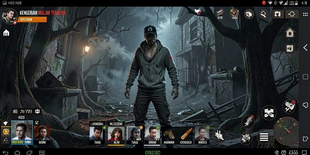 Tangkapan layar menegangkan dari gameplay H03 yang menyeramkan.