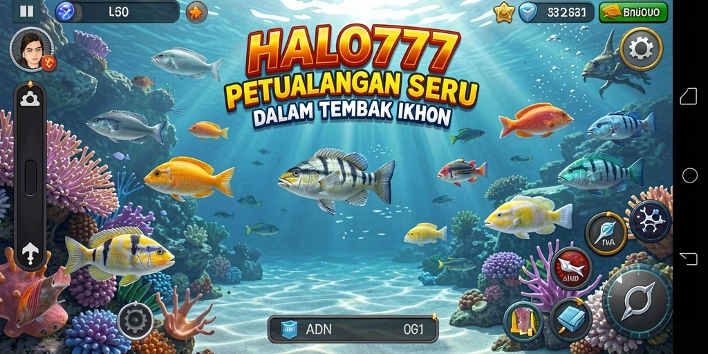 Tampilan gameplay seru menembak ikan di HALO777.