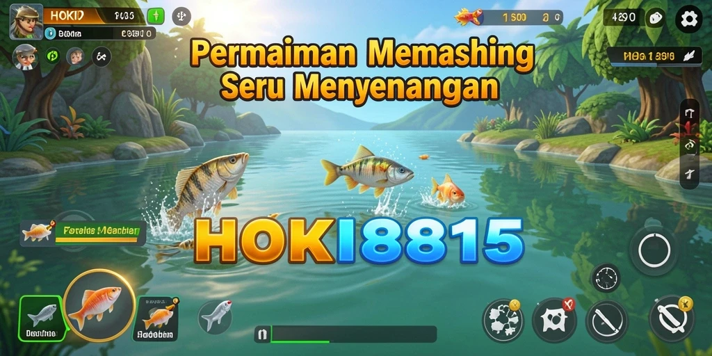 Tampilan gameplay HOKI8815 dengan aksi memancing yang mengasyikkan.