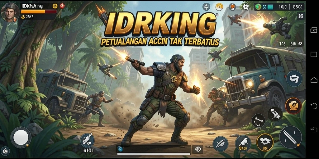 Tangkapan layar gameplay seru IDRKING yang penuh aksi.