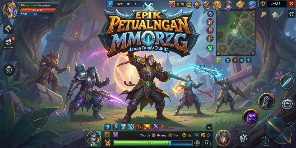 Screenshot JPS88 menampilkan aksi pertarungan dalam dunia MMORPG.