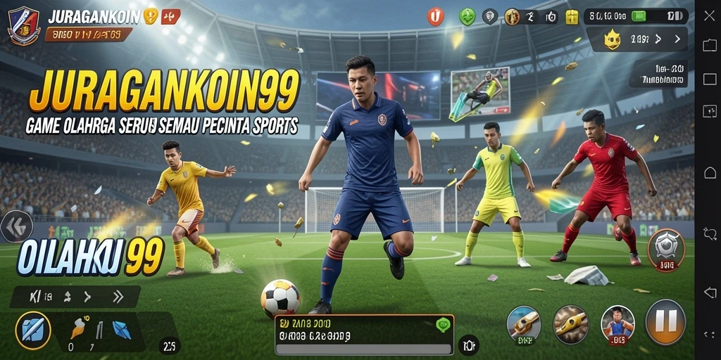 Screenshot gameplay JURAGANKOIN99 dengan pertandingan olahraga seru.