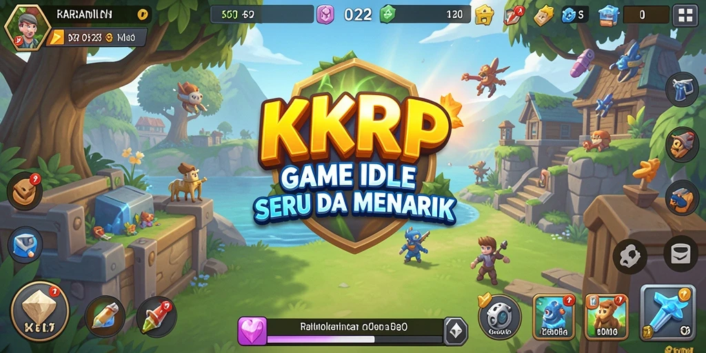 Tampilan screenshot utama KKRP menampilkan gameplay Idle yang memikat.