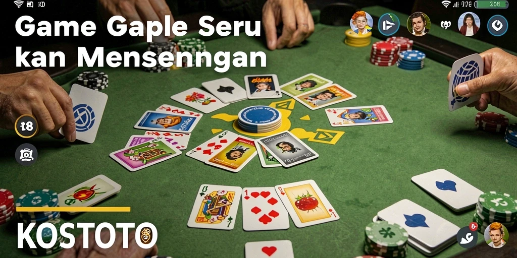 Tampilan menarik dari gameplay Gaple di KOSTOTO.