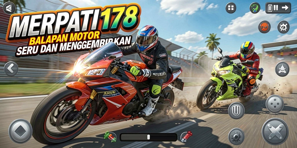 Gameplay seru balapan motor di MERPATI178.