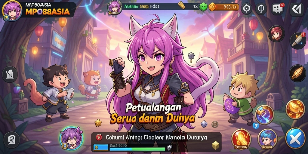 Tampilan menawan gameplay MPO88ASIA dalam dunia anime.
