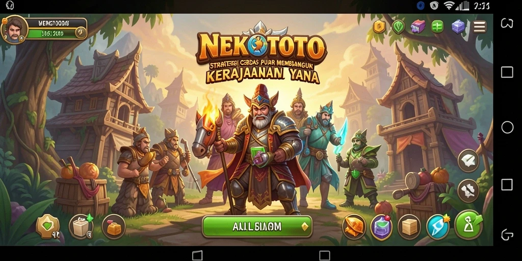 Screenshot gameplay NEKOTOTO menampilkan aksi strategis yang mendebarkan.