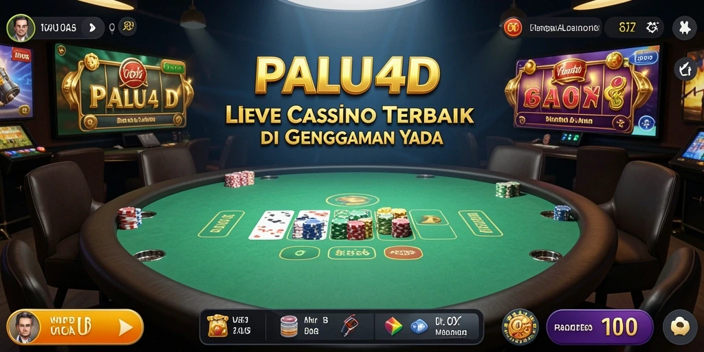 Tampilan langsung dari dealer profesional dalam gameplay Live Casino.
