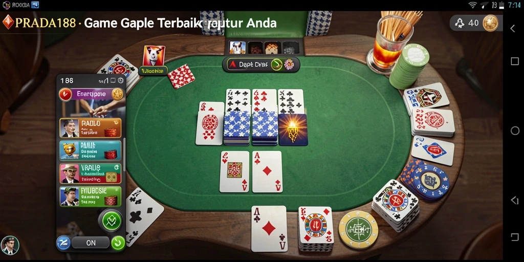 Tampilan menarik dari gameplay Gaple di PRADA188