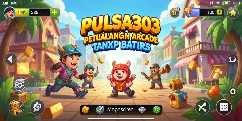 Screenshot PULSA303 menampilkan karakter melawan rintangan dalam gameplay yang seru.