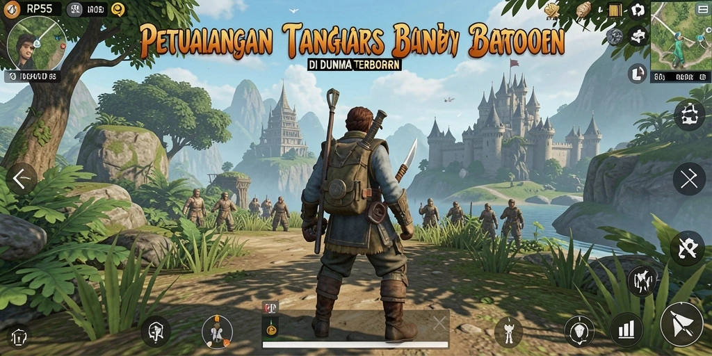 Tampilan gameplay RP55 menampilkan kebebasan eksplorasi dunia yang luas.