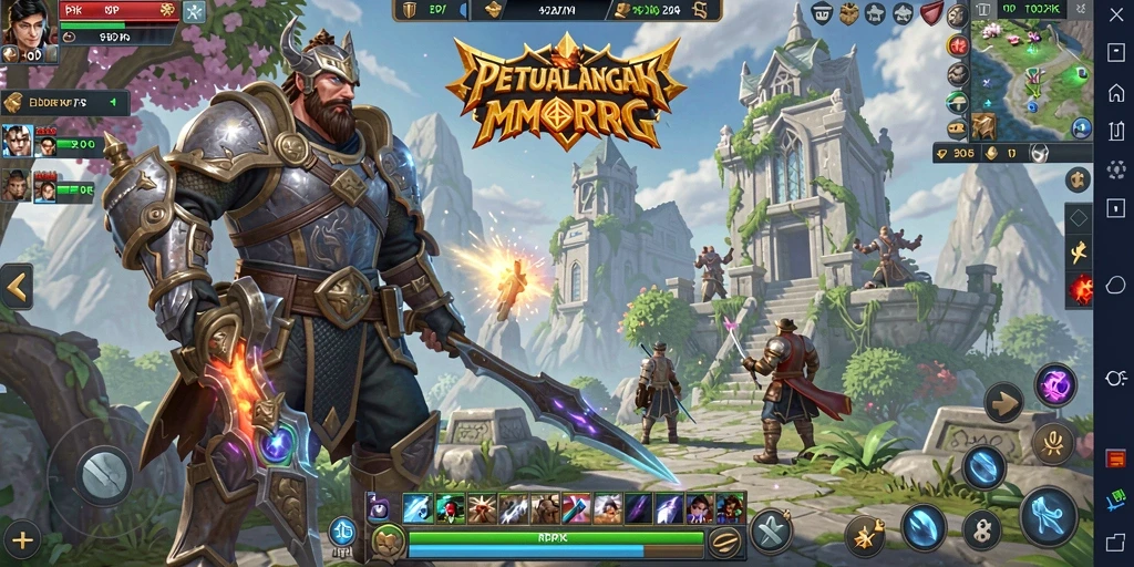 Tampilan gameplay RP62RP yang menggugah selera petualangan MMORPG.