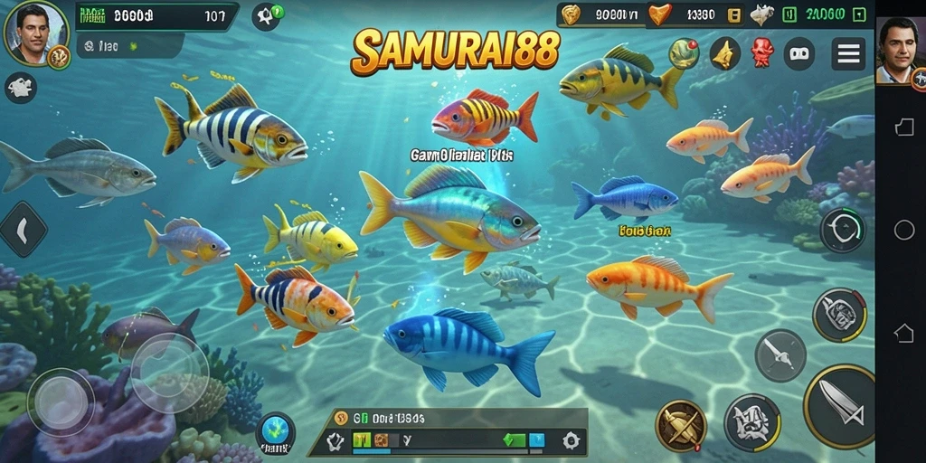 Tampilan screenshot gameplay SAMURAI88 yang mendebarkan saat berburu ikan.