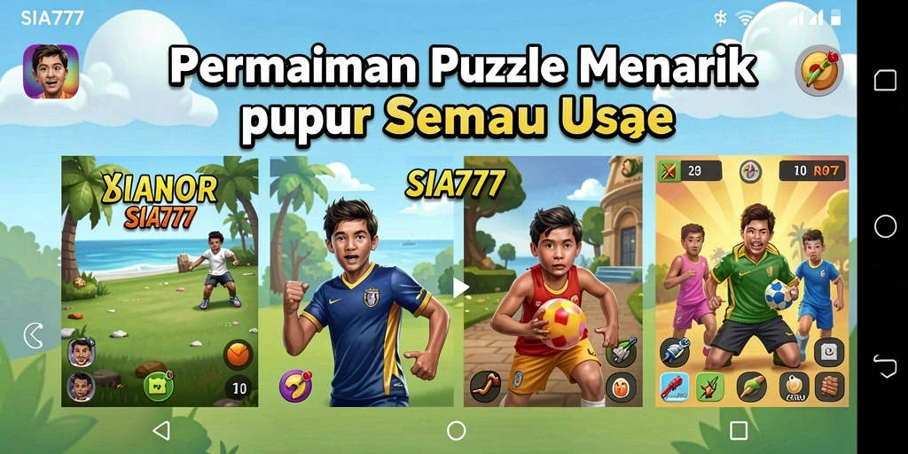 Tampilan gameplay SIA777 dengan teka-teki menantang dan grafis cerah.