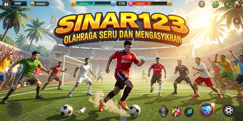 Tangkapan layar gameplay SINAR123 menampilkan aksi olahraga yang mendebarkan.