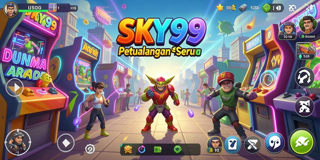 Tampilan gameplay SKY99 yang seru dengan berbagai tantangan Arcade.