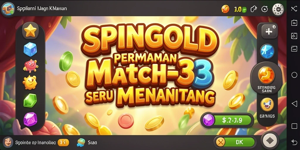 Tampilan gameplay SPINGOLD yang seru dan penuh warna.