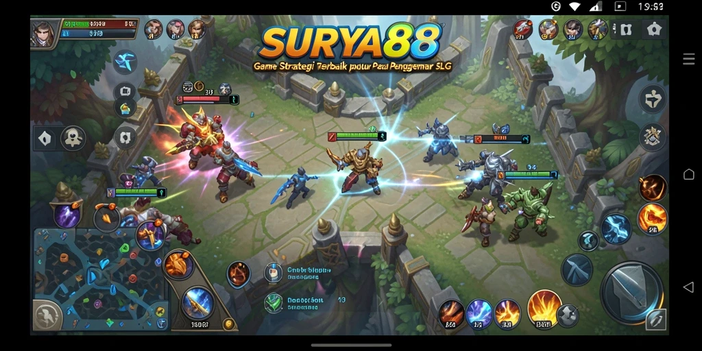 Screenshot gameplay SURYA88 yang menunjukkan strategi mendalam.
