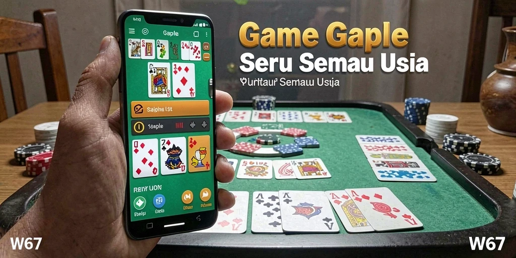 Tampilan gameplay W67 yang menarik dan seru saat bermain Gaple.